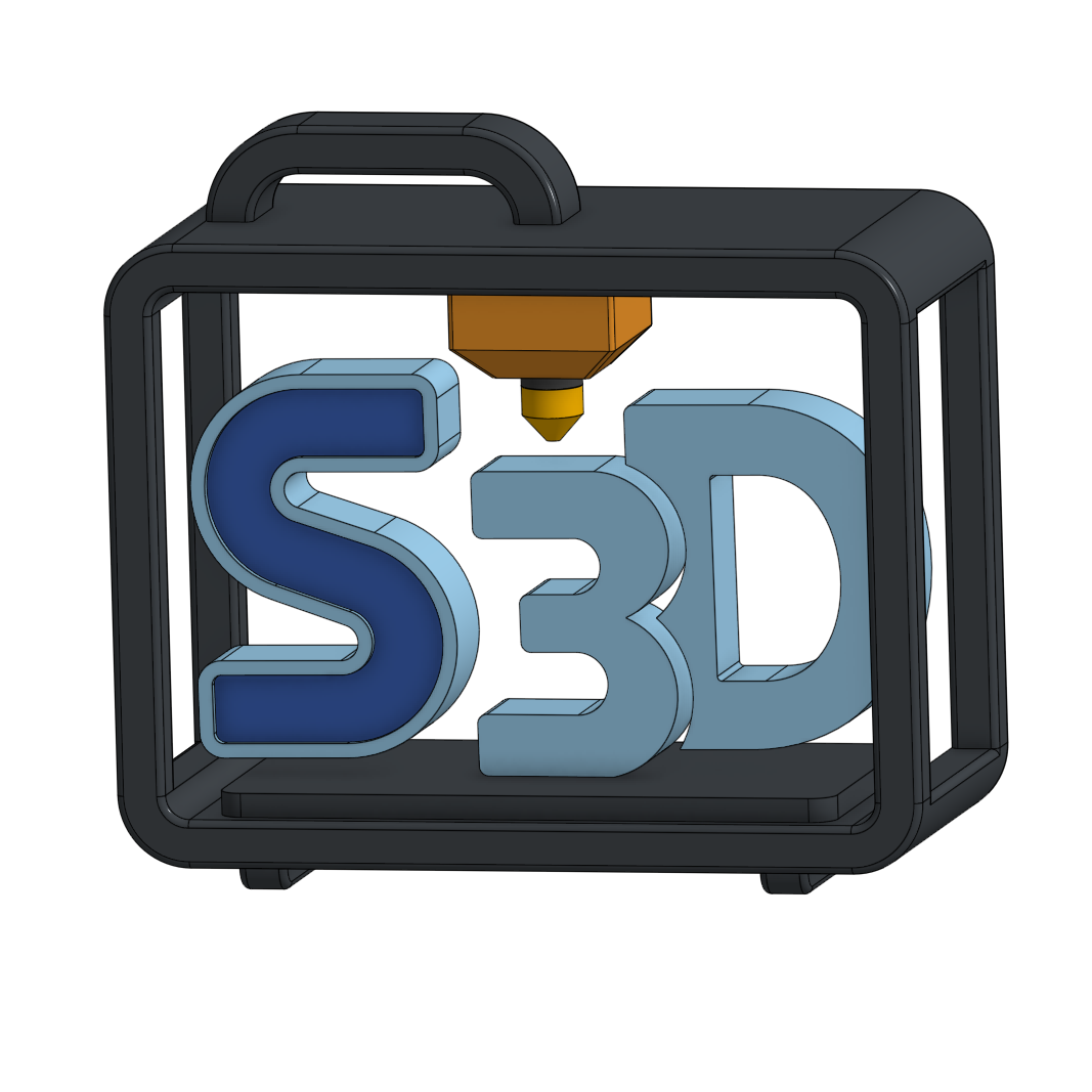 Ein 3D Modell des S3D Logos im CAD