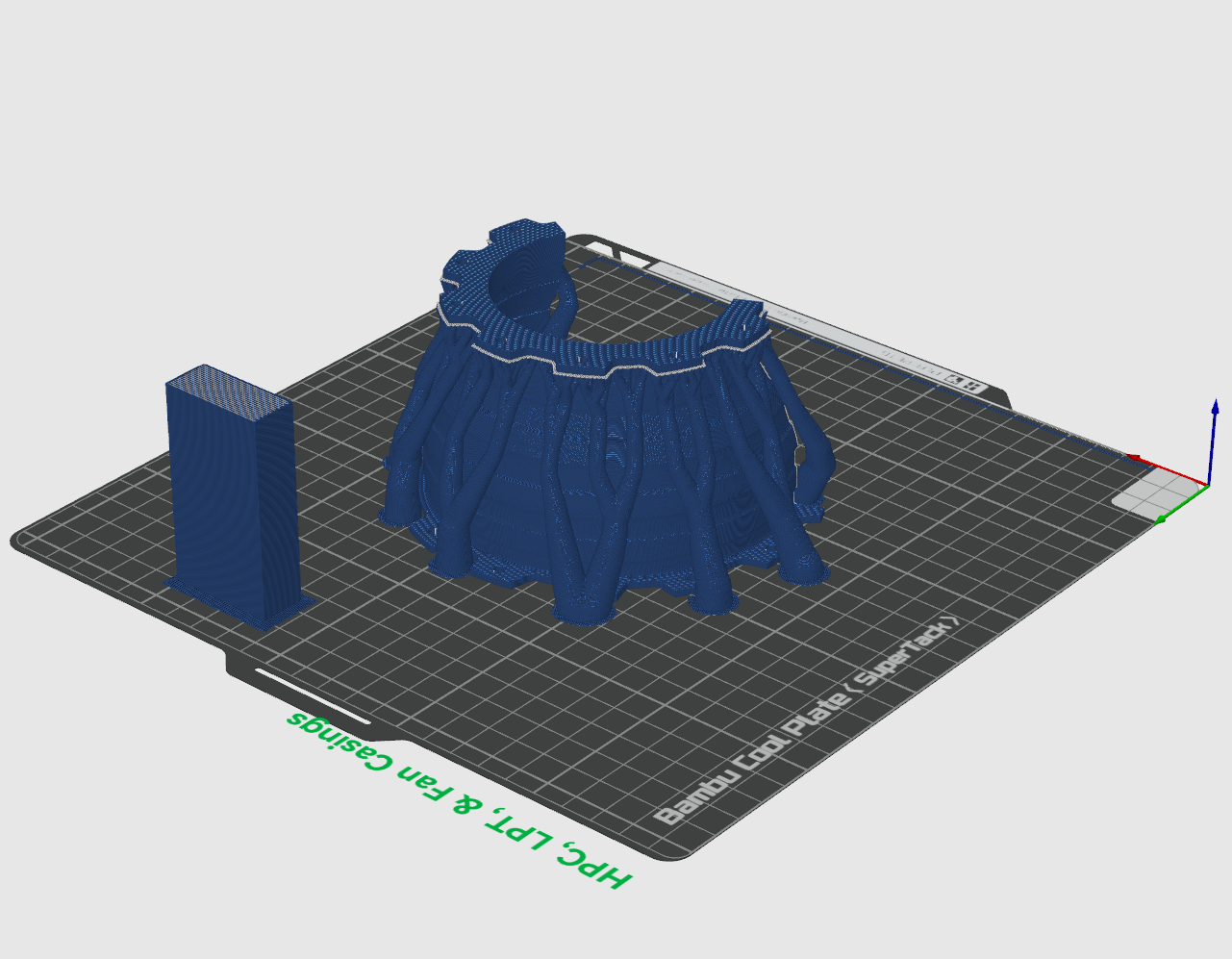 Geslictes Modell 3D Modell in einem Slicer